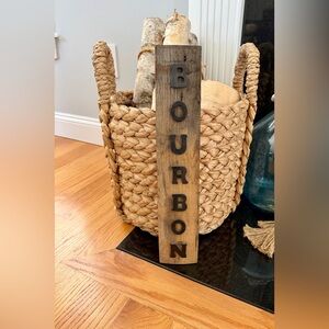 Excellent Condition! Reclaimed Bourbon Barrel Stave Sign!
